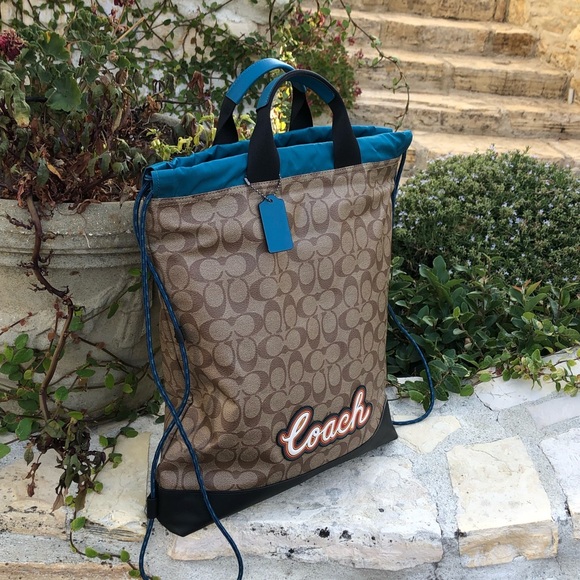 NWT Coach Men’s Terrain Drawstring Slim Backpack - Picture 2 of 7